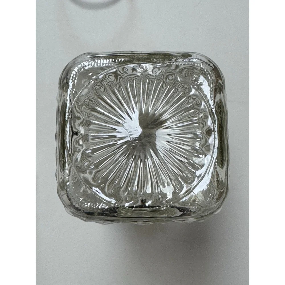 Vintage Mouquin Clear Glass Brandy Decanter with Stopper - Italy Quilted Diamond